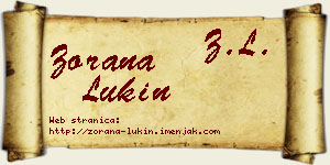 Zorana Lukin vizit kartica